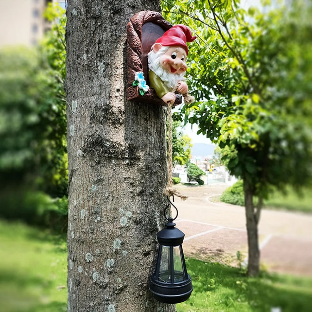 

Climbing Gnomes Tree Decor - Cute Gnome Garden Statue Art Resin Dwarf Sculpture for Yard Outdoor Decoration Ornaments