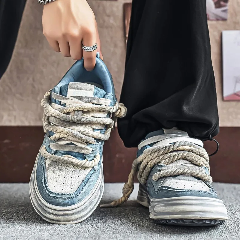

Мужские летние дышащие кроссовки Spor Casual oes Dirtied Vintage Sle с низким верхом и круглым носком на резиновой подошве, удобные кроссовки Faion
