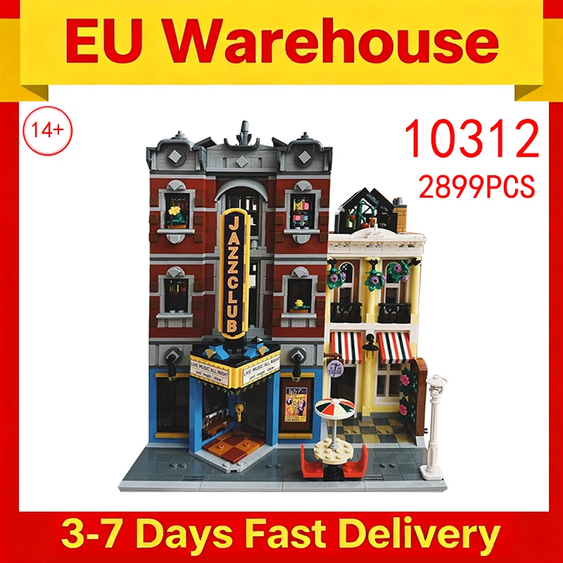 Blocs de construction Jazz Club pour adultes, 2899 pièces, modèle de construction de maison, décoration de pièce, cadeau d'anniversaire, Compatible avec le Set 10312