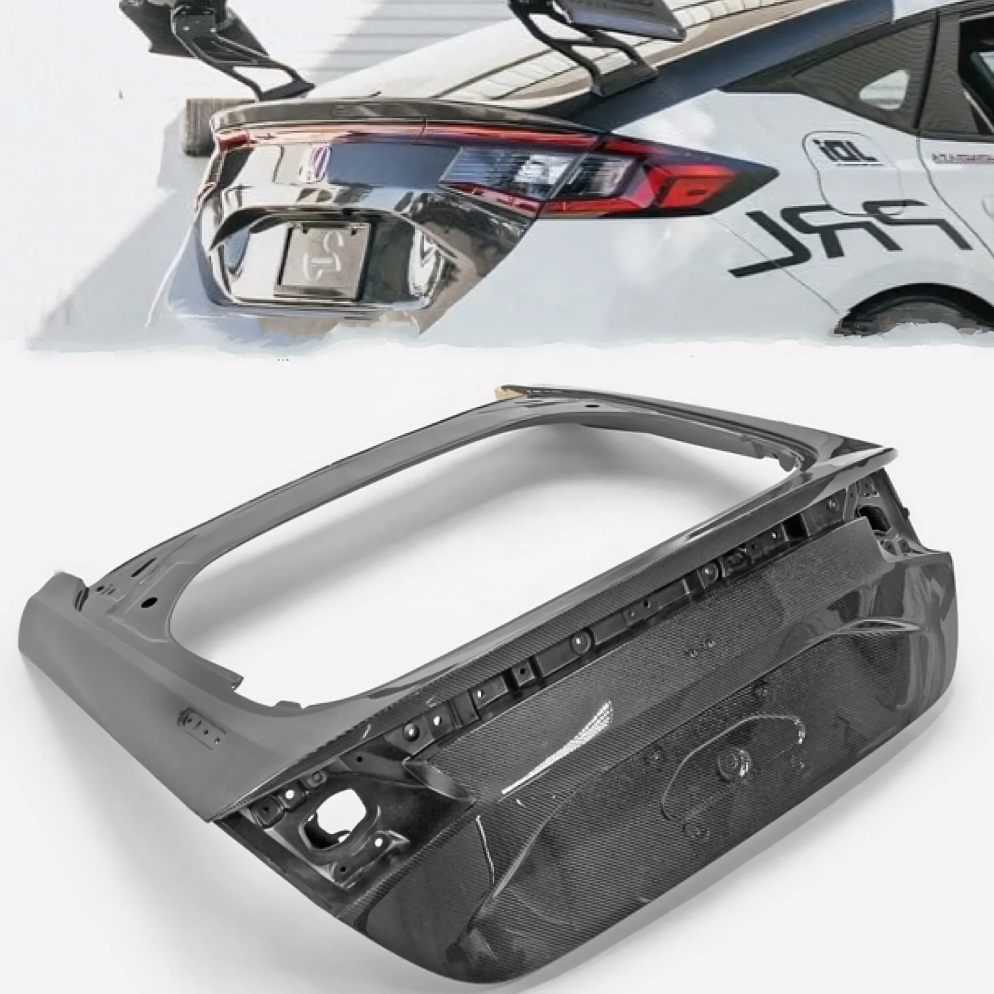 For Honda Civic Type R FL5 Carbon Rear Trunk Real Carbon Car Trunk For Honda 11th Civic TypeR Light weight