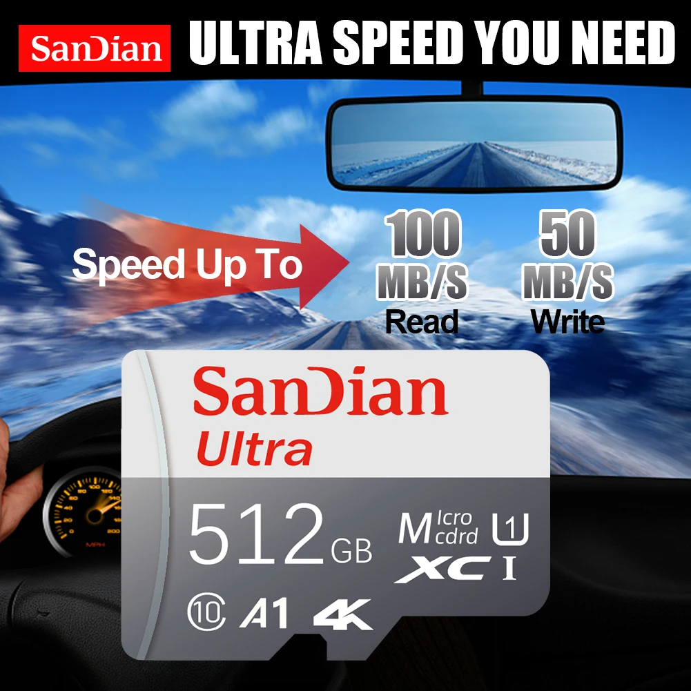 256GB 512GB SD Card High-Speed Premium 32GB Memory Card Up To 100MBs Best Seller 128GB 64GB Micro TF SD Class 10 Top Quality For