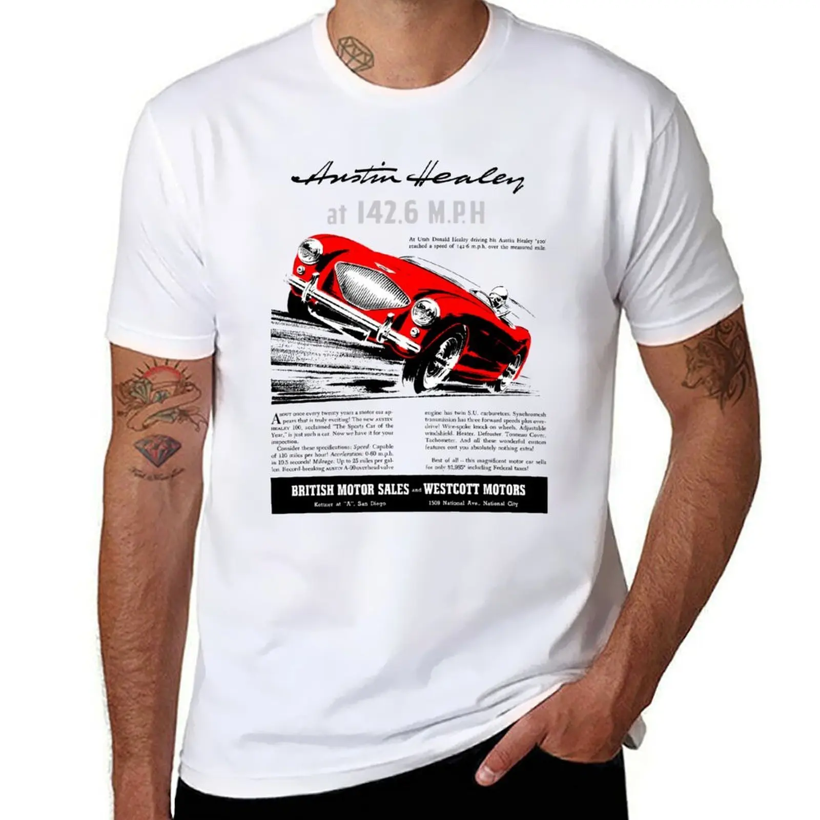 

AUSTIN HEALEY 100 T-Shirt t shirts for man cotton soft cotton t shirt man T-Shirt