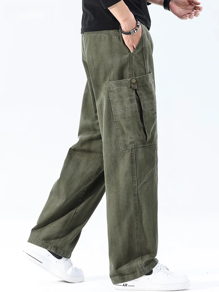 

American Sle Outdoor Cam Workwear Straight Leg Casual Pants Men Autumn Winter Mountain System Function Multi ket Loo...