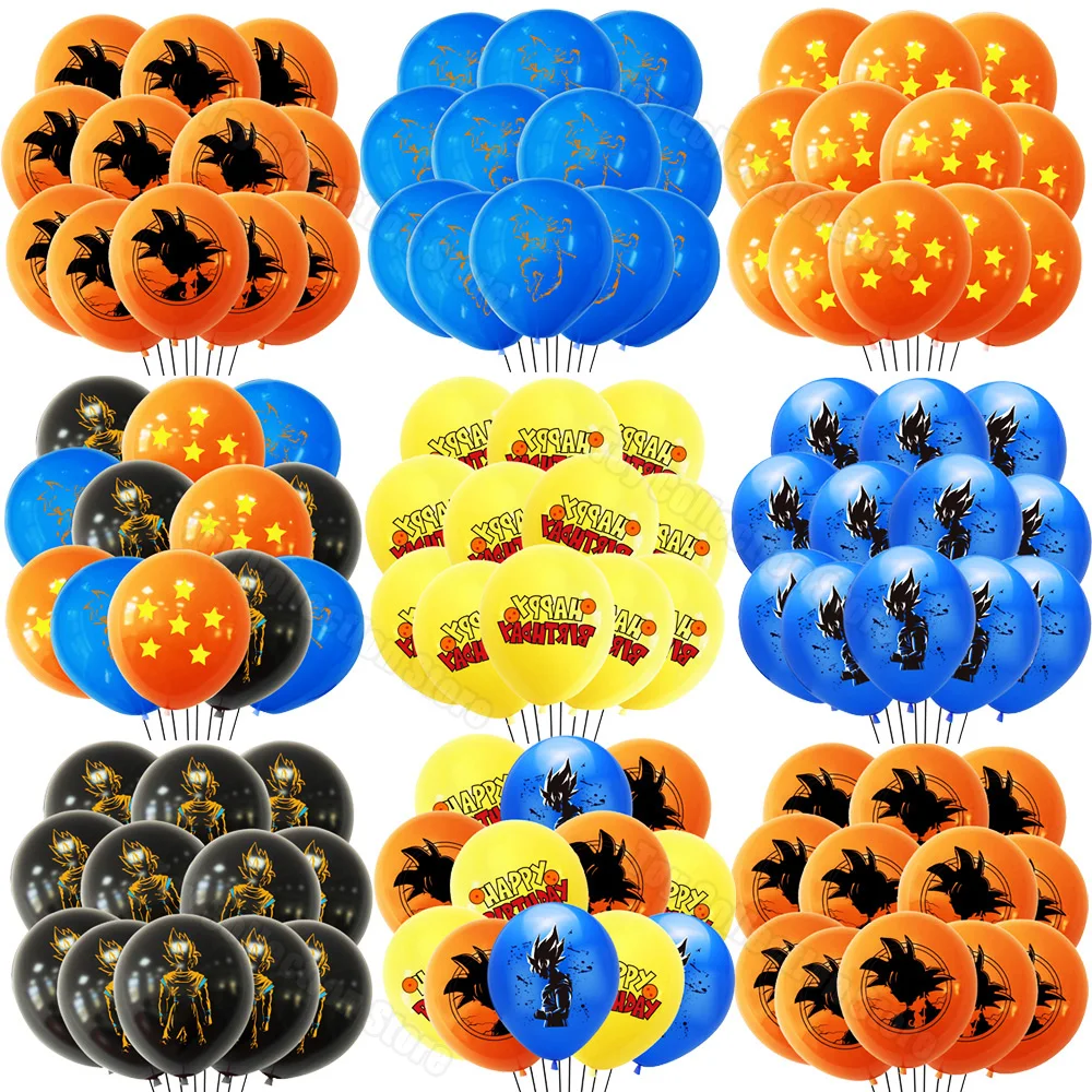 Dragoned Ball Z 12/24/50Pcs Latex Ballon Boy Favor Party Decoration Festivel Toy Gift Party Supplies Anniversary Holiday