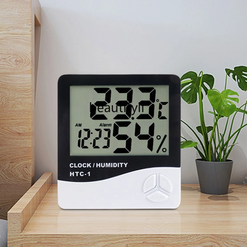 

Electronic high-precision indoor household electronic alarm clock, vertical hanging multi-trend thermometer