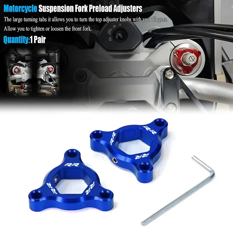 For BMW S1000RR S 1000 RR S1000 RR 2010 2011 2012 2013 2014 2015 2016 2017 2018 Motorcycle CNC 17mm Fork Preload Adjusters