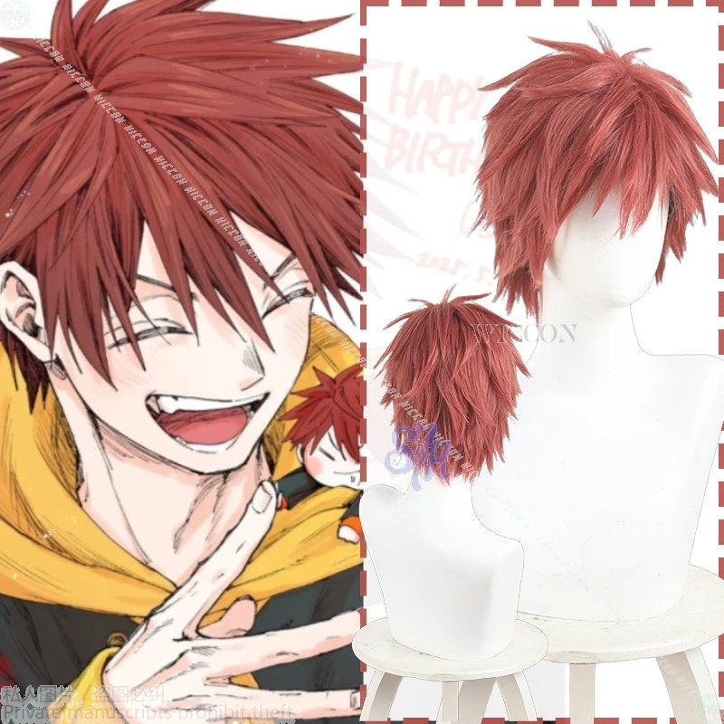 Anime Kaoru Hana Wa To Saku Cosplay Shohei Usami Costume Short Orange Red Wigs Coser Heat Resistant Halloween Party Cos