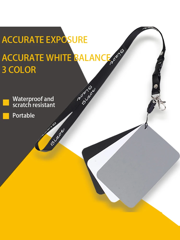 White Balance Card 18% Neutral Grey Card Photography Color Correction Checker Camera Accessory for Canon Nikon Pentax