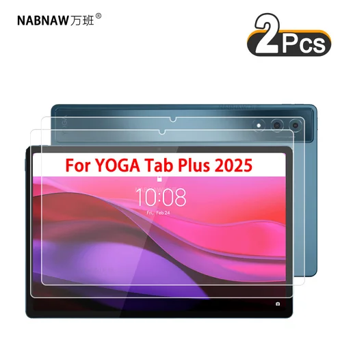 Protector de pantalla de vidrio templado HD a prueba de arañazos, película protectora dura para tableta Lenovo Yoga Tab Plus 12,7 2025 TB520FU, 2 piezas
