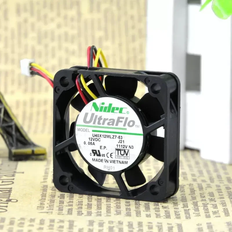New Original Genuine NIDEC U40X12MLZ7-53 4CM 12V 0.05A Nanbei Bridge Silent Fan for Electronics Cooling