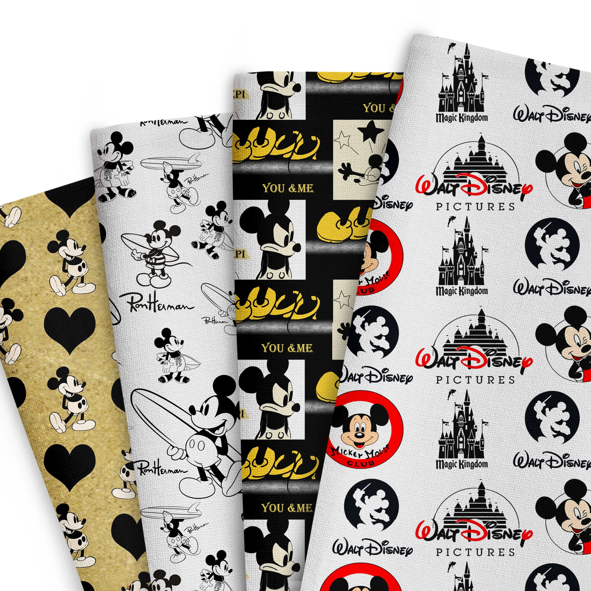 Disney Micky 50*145 см Лоскутная полиэфирная хлопчатобумажная ткань для шитья, ткань для квилтинга, материал для рукоделия, сделай сам, ручная работа