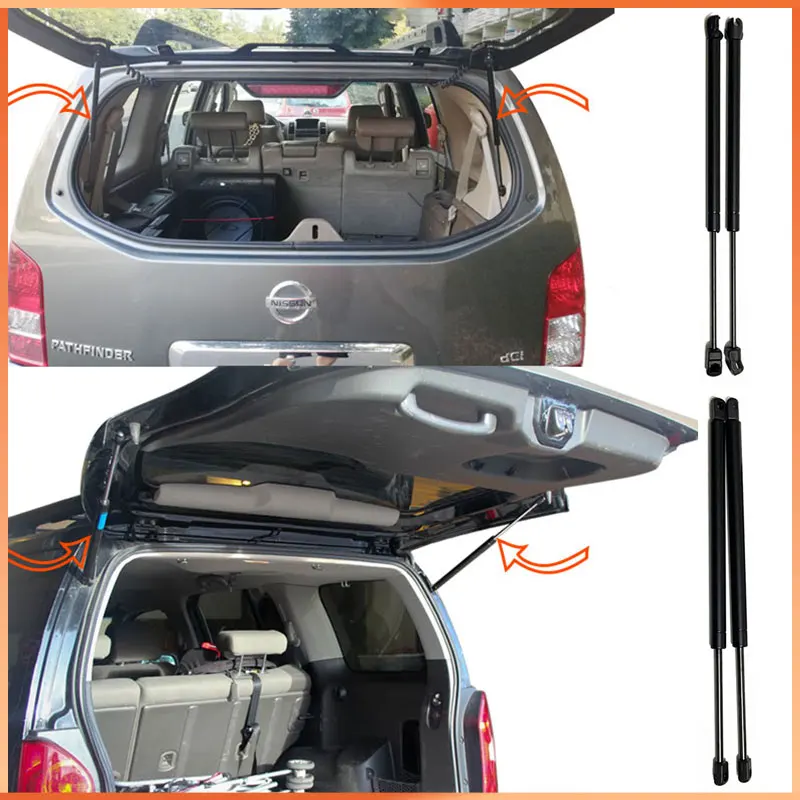 Soporte de elevación de puerta trasera para Nissan Pathfinder R51 2005 2013 2006 2008 2009 2010 accesorios, barras de puntal de vidrio para ventana