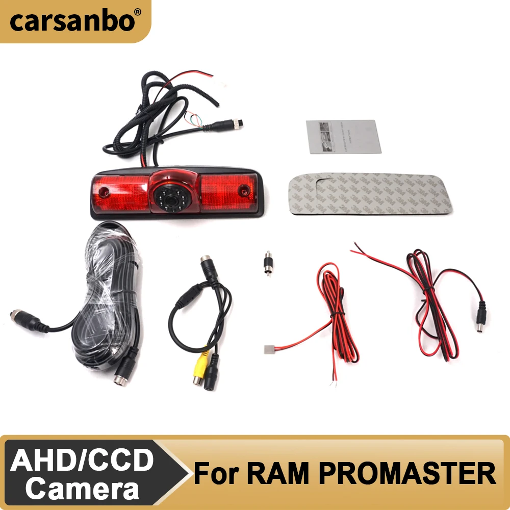 Carsanbo Van Brake Light Camera For Ram Promaster Van HD Night Vision Reversing Camera