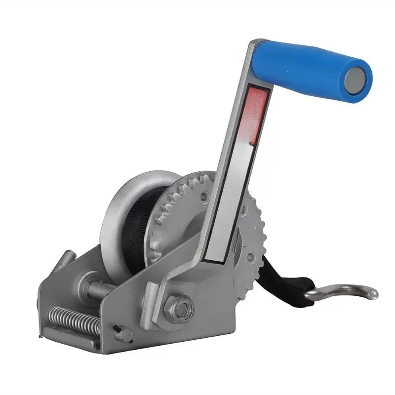 3-Speed Manual Trailer Winch Capacity Hand Crank for Tractor & Home Use
