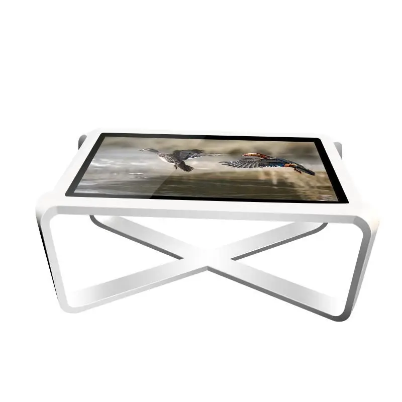43 Inch Advertising Indoor Capacitive Touch Screen Coffee Touch Table With Phone Wireless Charging