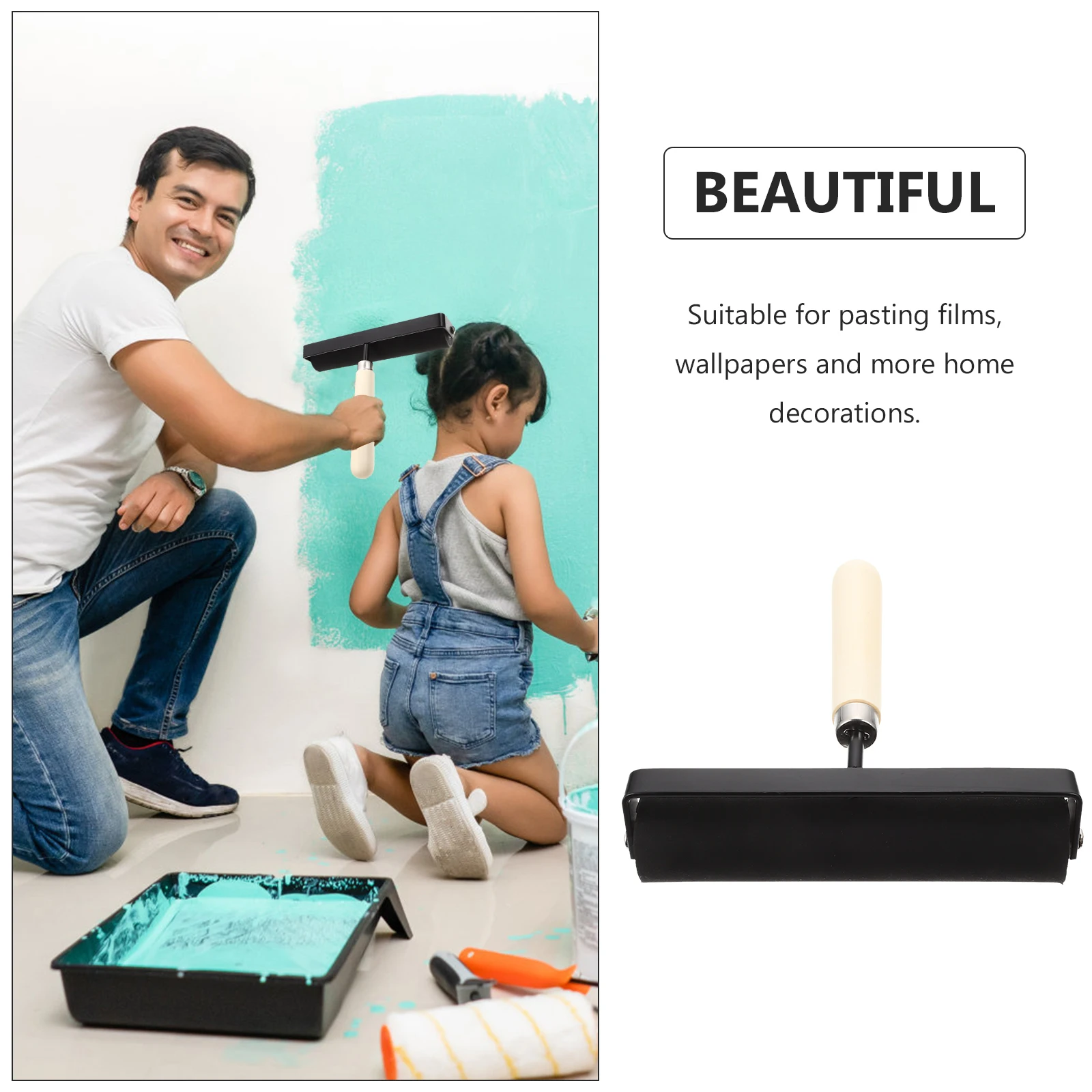 

Ink Roller Paint Painting Craft Mini Hand Aluminum Alloy Artist Stamping Rollers for Block Printing Tool