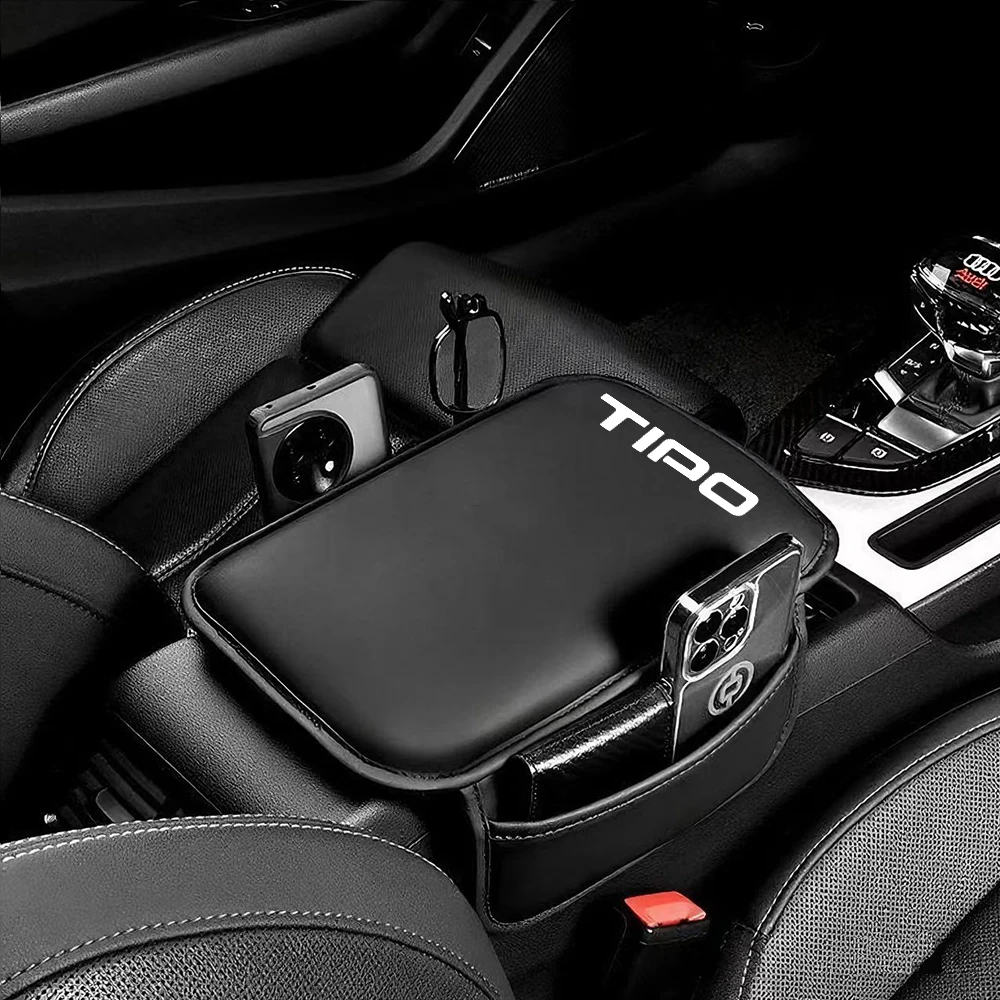 Caja de reposabrazos de coche, bolsa de almacenamiento de cojín de refuerzo, caja de consola central, cubierta protectora, almohadilla de elevación, Interior de coche para Fiat TIPO