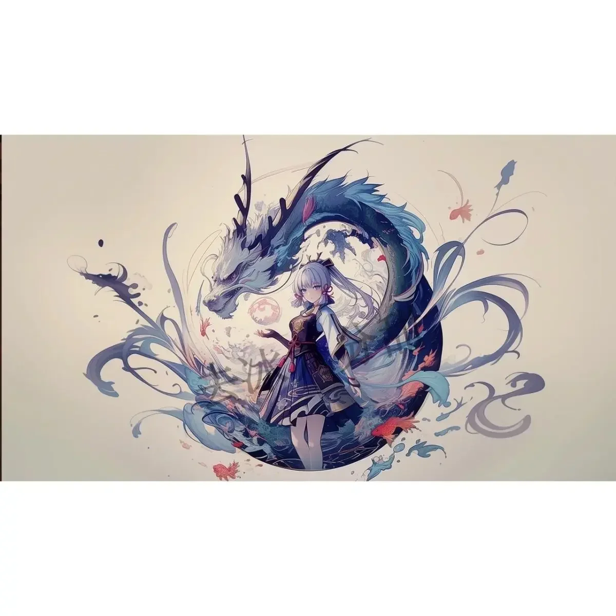 

Аниме игра Genshin Impact Kamisato Ayaka Косплей акриловая настольная подставка фигурка коллекция Декор Рождественский подарок 20 см