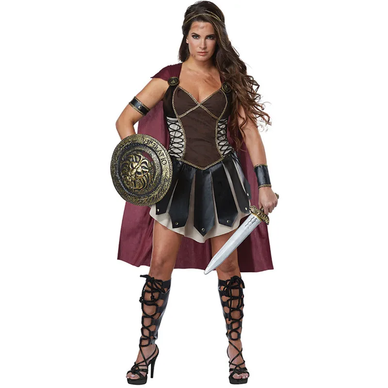 

Women Roman Greek Princess Xena Gladiator Costume Halloween Carnival Party Spartan 300 Warriors Soldier Cosplay Outfit