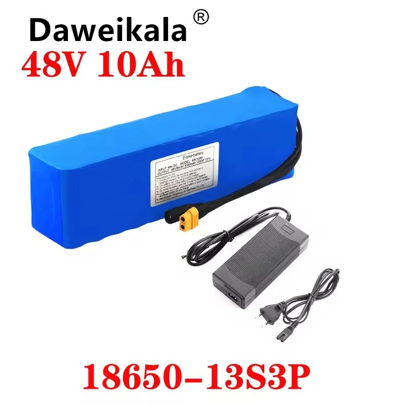 

48V 10ah 48V battery Lithium Battery Pack 2000W electric bicycle battery Built in 50A BMS XT60 Plug+4.6V 2A charger