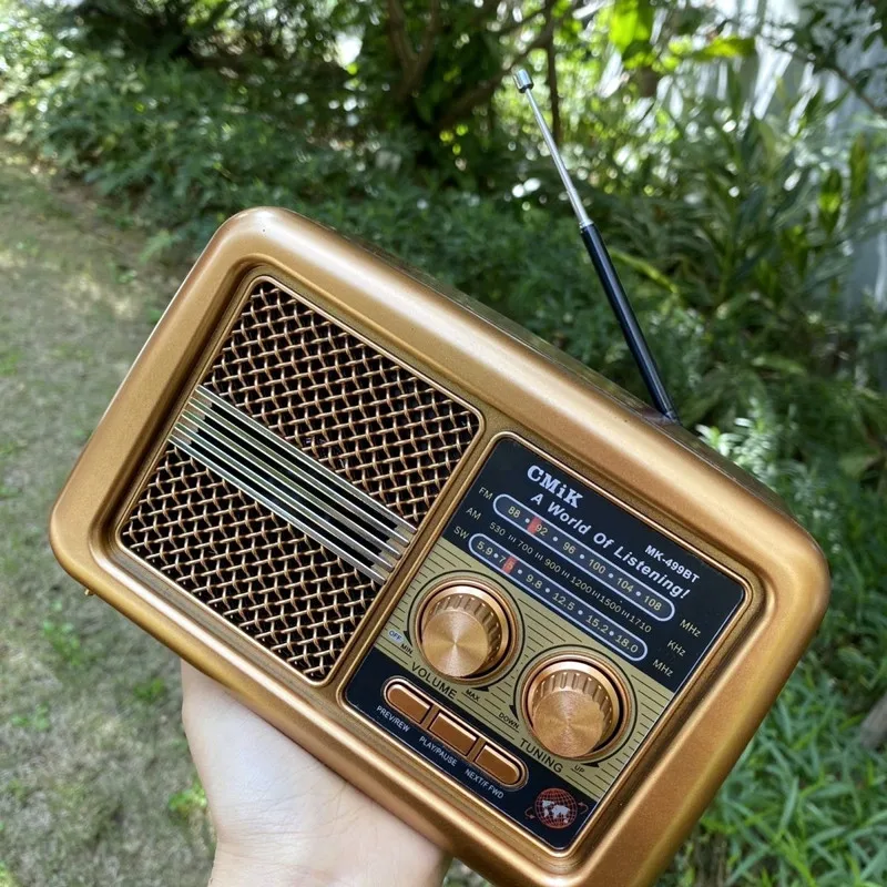 

MK-499BT Ретро портативный FM AM SW многодиапазонный радиоприемник с фонариком Многофункциональный динамик BT Беспроводная карта USB-накопитель для пожилых людей