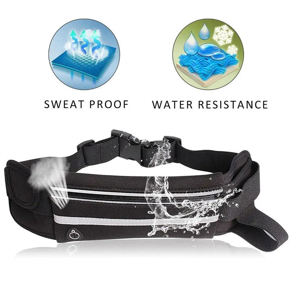 

High Elasticity Unisex Wallet Water Bottle Waist Bag Belt Jogging Pocket Bum Bag Women Men Pouch Fanny Pack Sport Waist Bags
