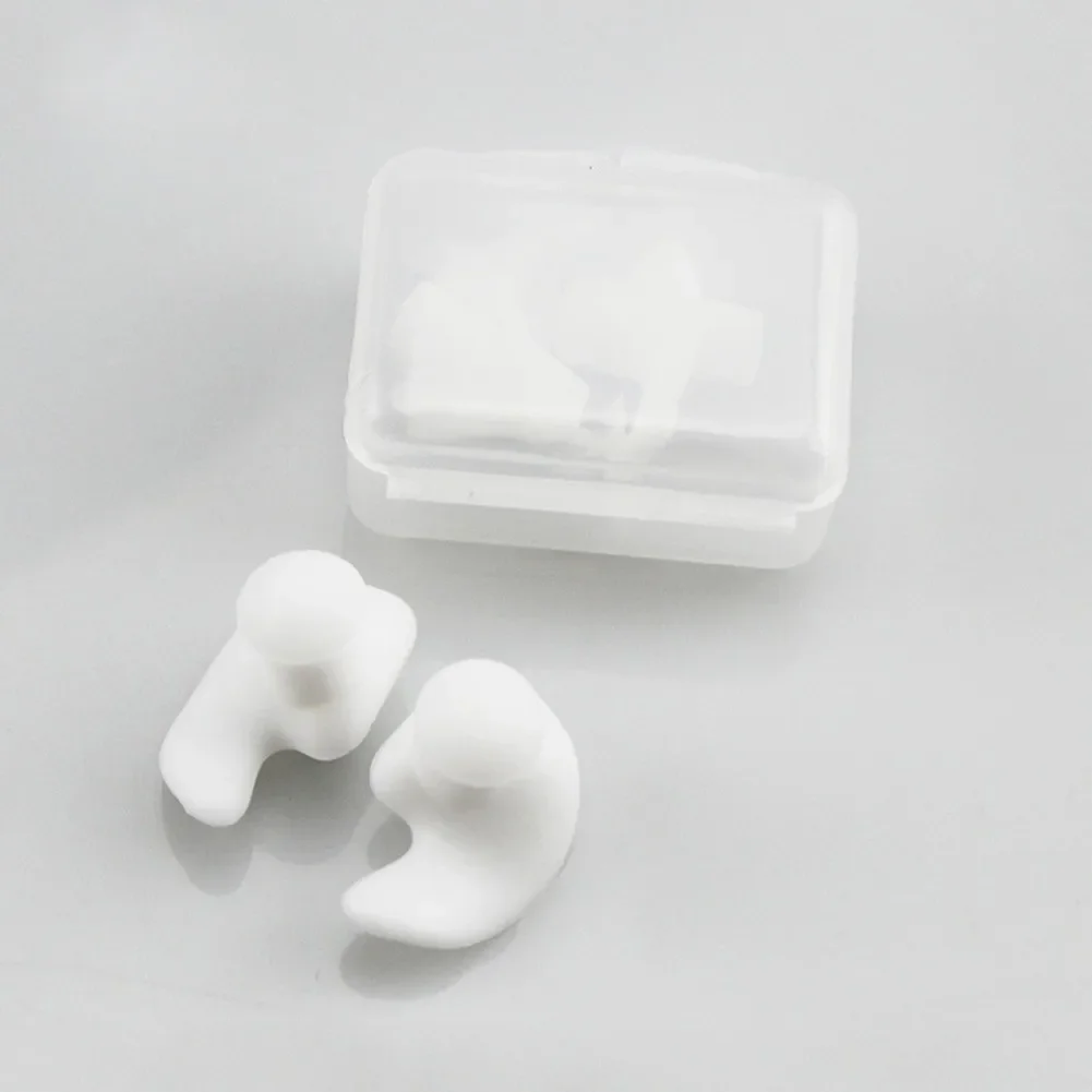 1 Pair Waterproof Swimming Professional Silicone Swim Earplugs Soft Anti-Noise Ear Plug For Adult Children Swimmers