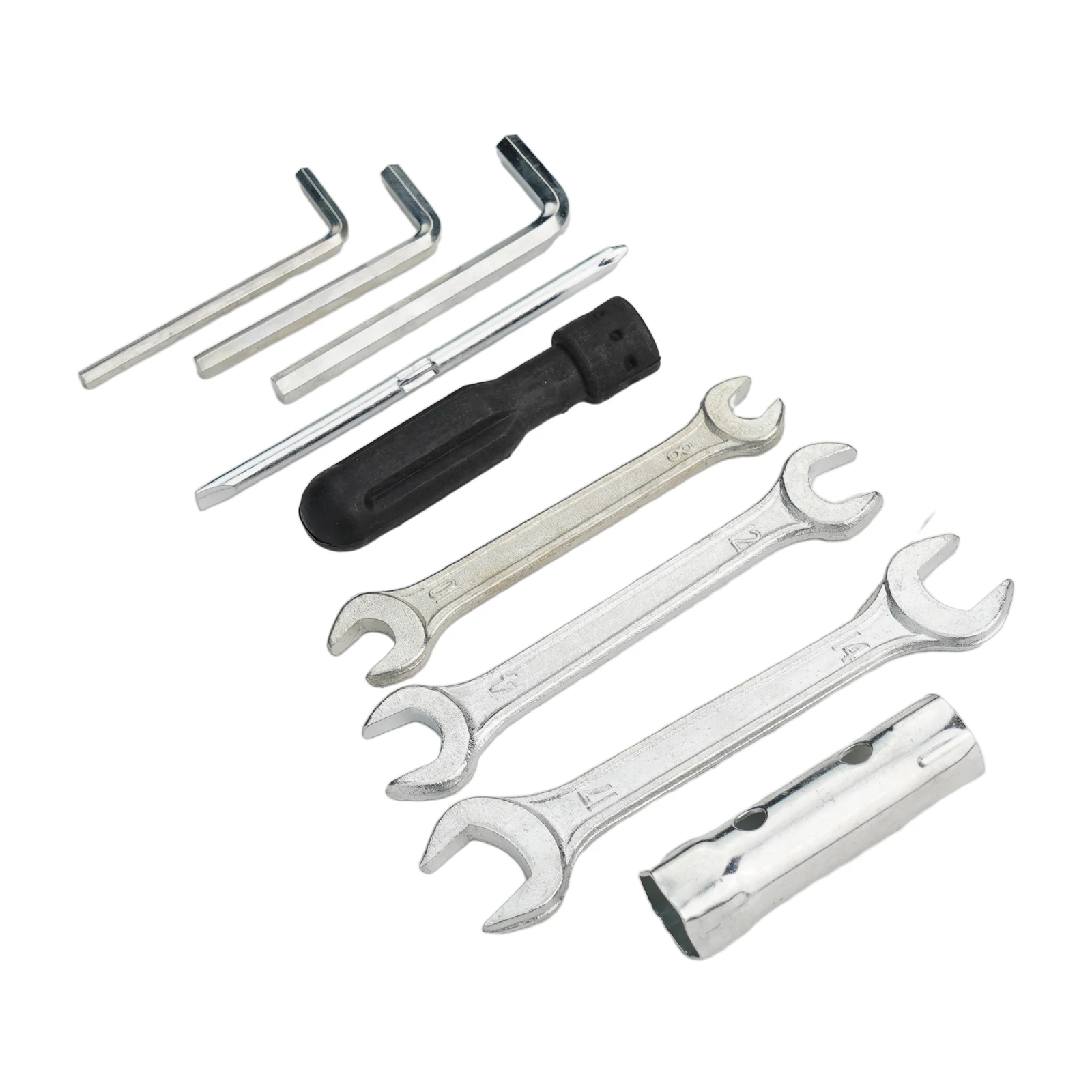 8Pcs Motorcycle Repair Tool Kit with Spanner Wrench Socket and Screwdriver Tools with Compact Carry Storage Bag