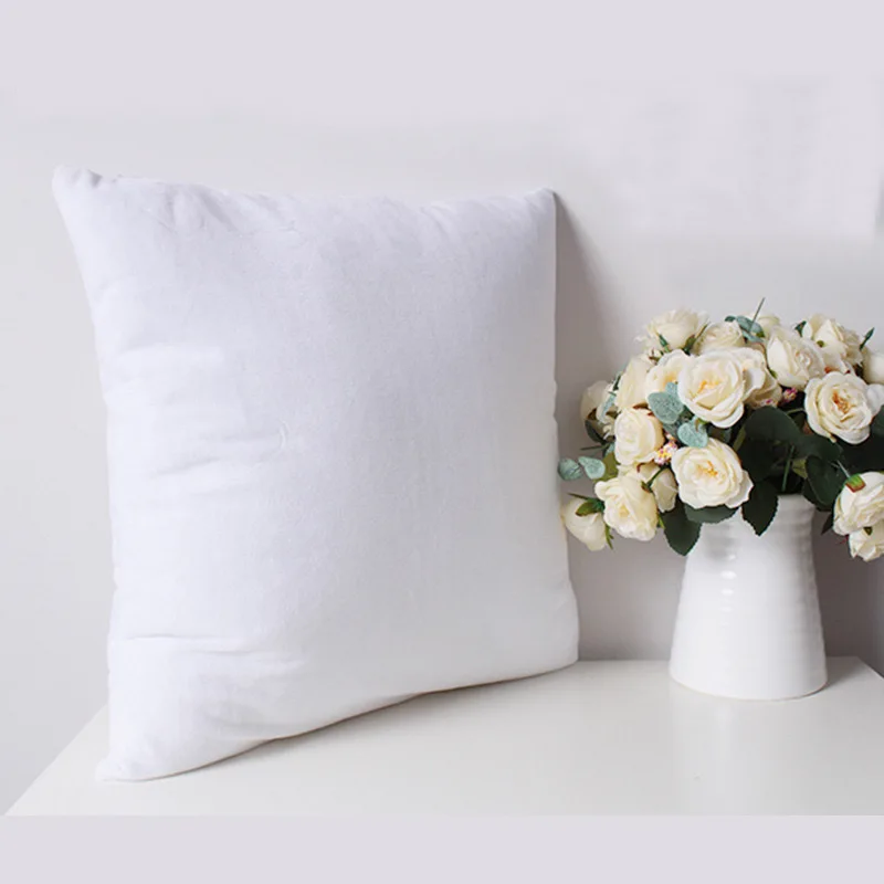 High-end fabric soft velvet square decorative pillow core set, suitable for home bed, sofa and couch