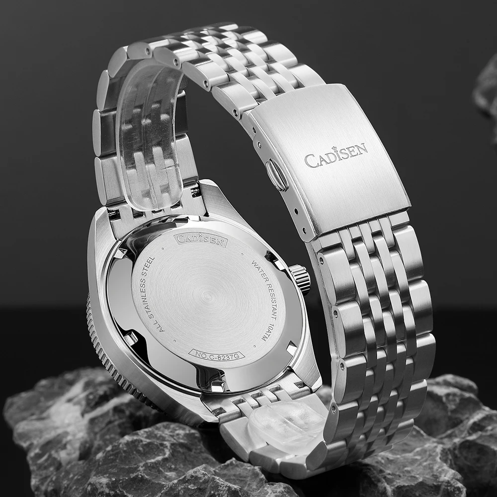 CADISEN New Men's Watches Mechanical Automatic Watch Men Japan MIYOTA 8215 Ceramic Bezel 10Bar Waterproof Wristwatch For Men