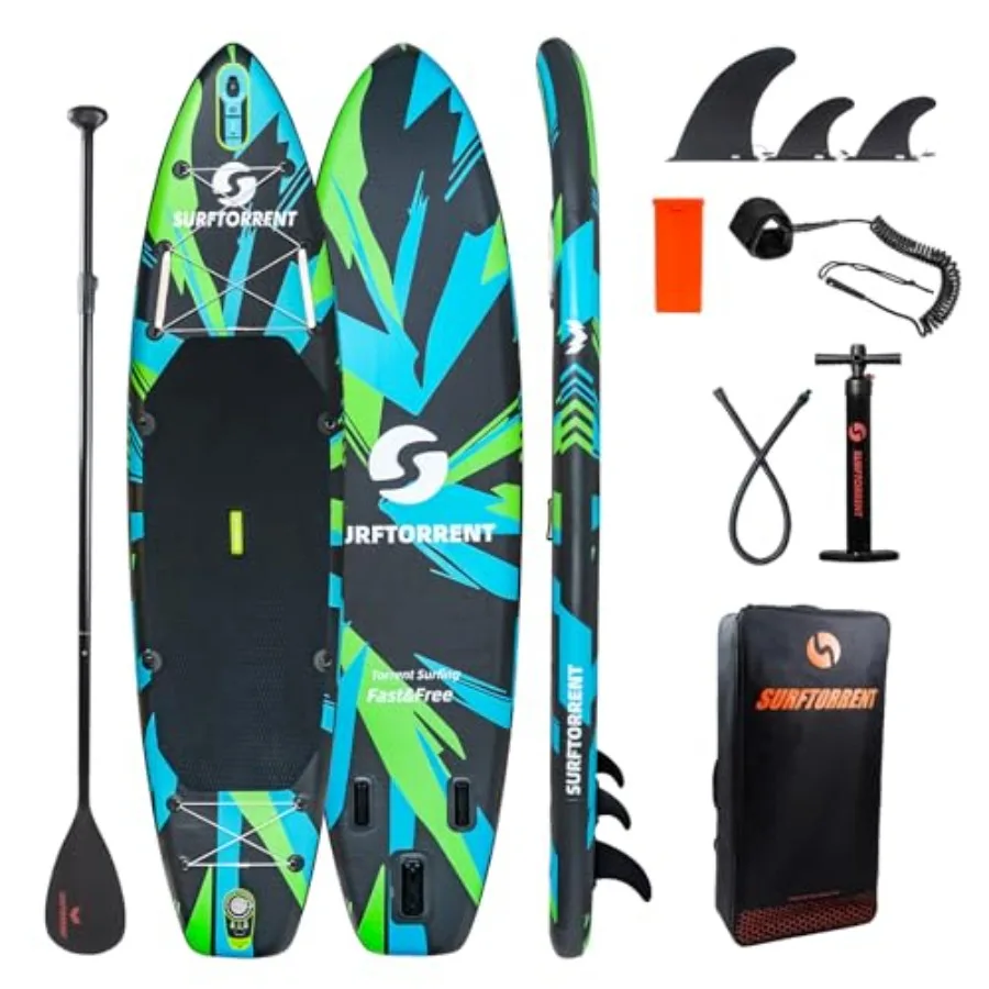 Inflatable Stand Up Paddle Board for Adults Youth 11x33 Wide Stable Design Non-Slip EVA Deck Gray/Blue Includes Premium Accesso
