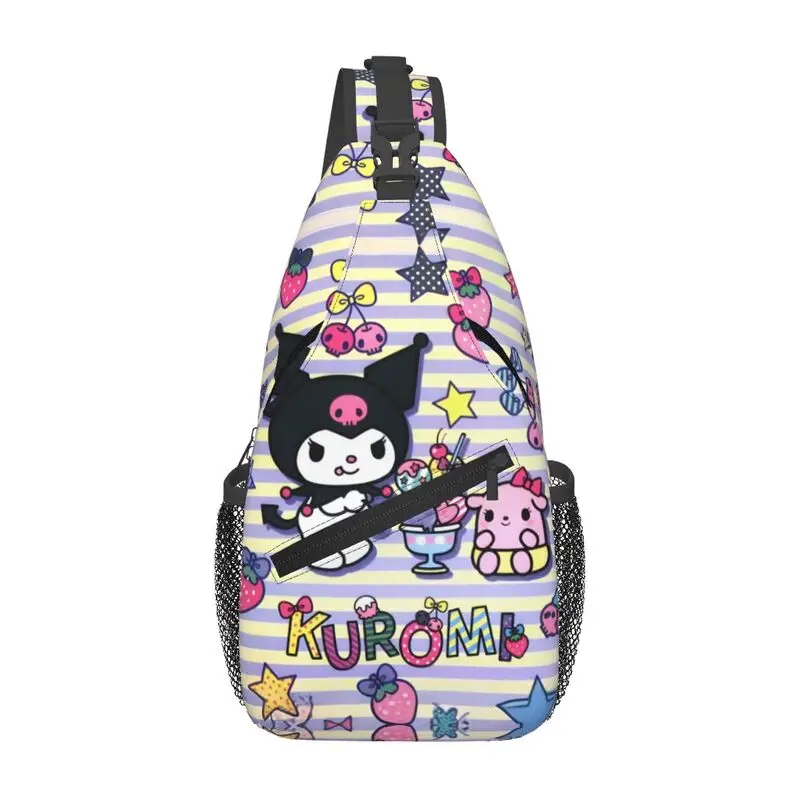 

My Melody And Kuromi Сумка через плечо на слинге Мужской повседневный рюкзак на плечо для путешествий