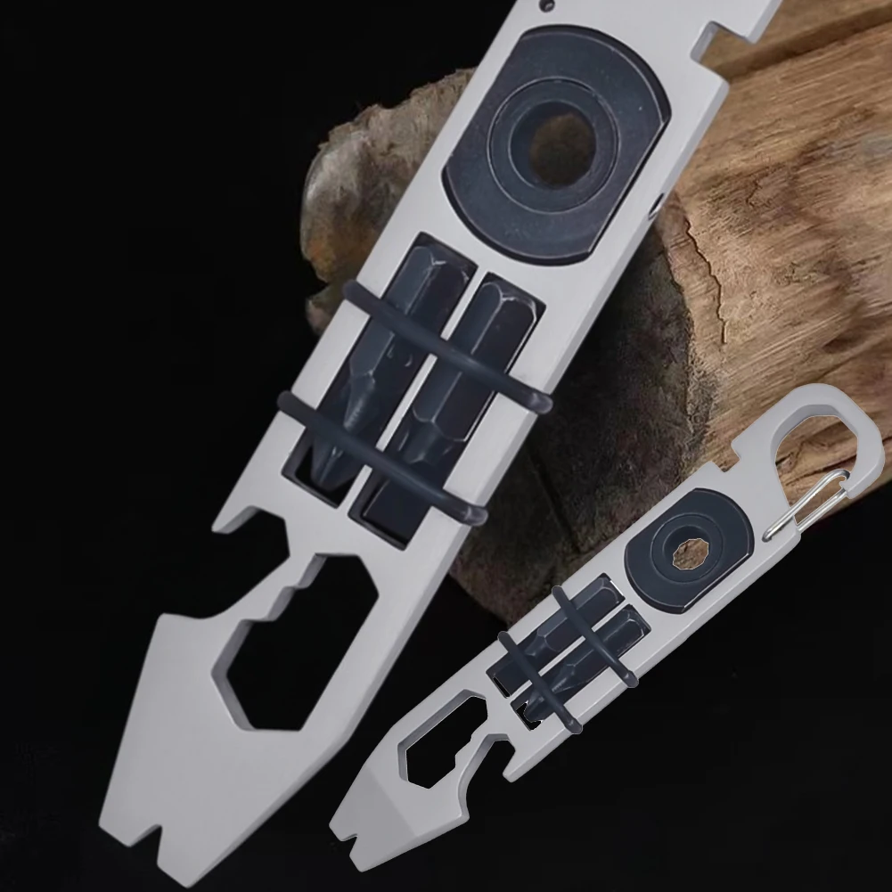 Destornillador de trinquete, palanca multifuncional, Mini EDC, multiherramienta, llave Allen, abridor de botellas, herramientas de Reparación de bicicletas portátiles para exteriores