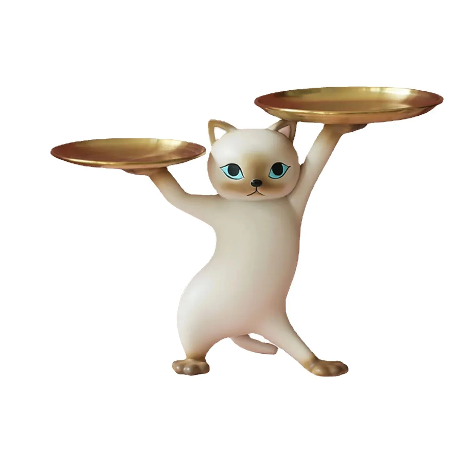 

Spot Animal Ornaments Enchanting Cat Tray Storage Living Room Porch Desktop Home Decoration Ornaments Resin Crafts