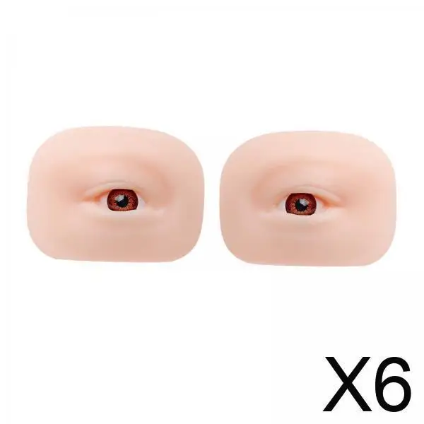 

6x 5D силиконовая модель глаз профессиональная для обучения макияже, косметолога для начинающих