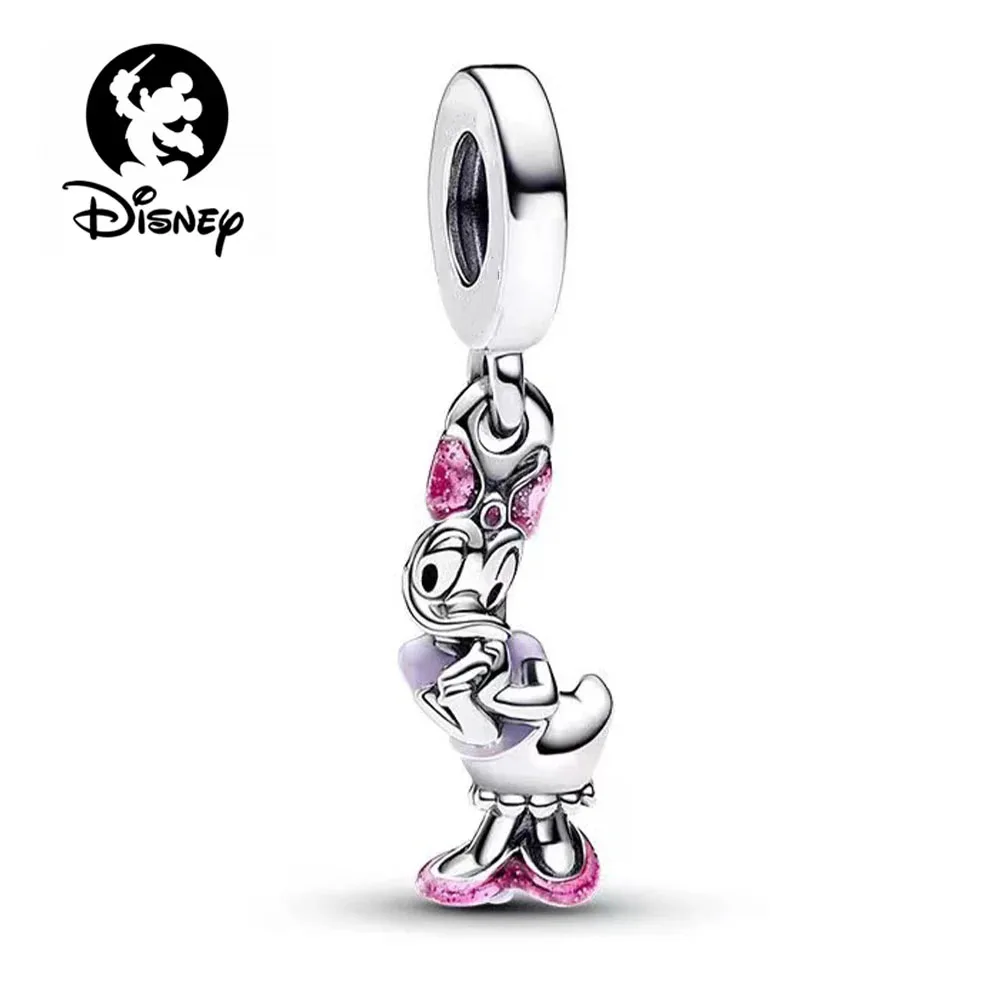 New Disney Mickey Alice Donald Duc Beads Charms Fit Original Pandora Bracelets DIY Jewelry Women Gifts