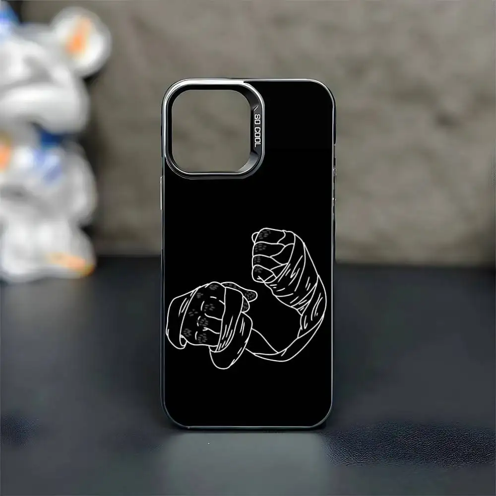 BJJ brasileño Jiu Jitsu OSS funda de teléfono para iPhone17,16,15,14,13,12,11 Plus,Pro Max negro mate cubierta a prueba de golpes