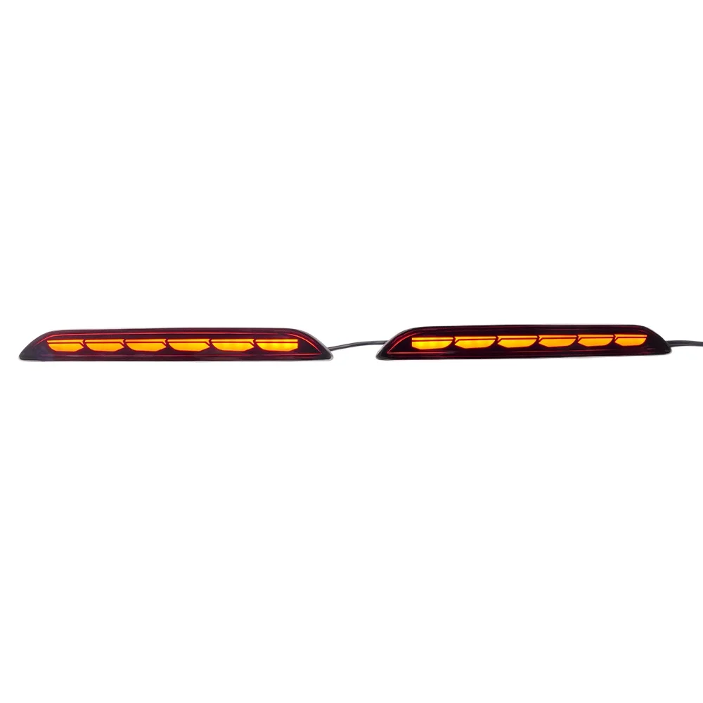 Rear Bumper Light For Honda Civic 11Th Generation Hatchback 2021 2022 2023 Dragon Scale Style Three Functions Rear Fog Lamp
