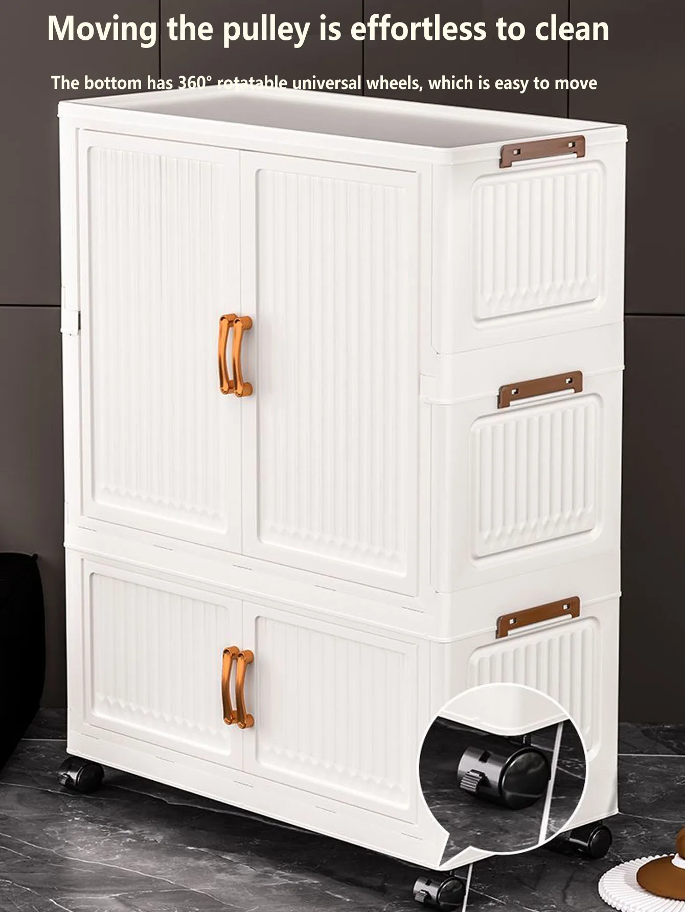 Installation Free Baby Wardrobe Foldableing Storage Cabinet Multi Layer Children's Small Wardrobe Home Clothes Storage Box Stora