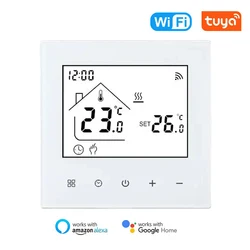 M4AHGB Wifi Smart Heating Thermostat LCD Display Voice Control Alexa Tuya Alice/ Electric/Water Floor Temperature Controller