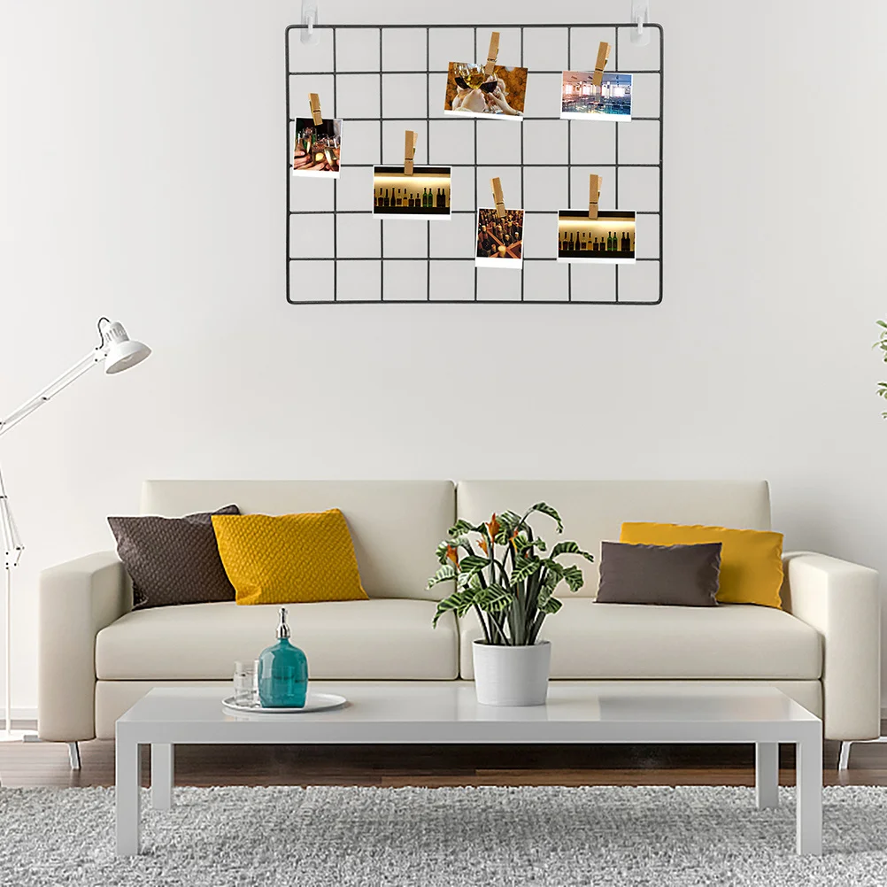 

2Pcs Nordic Style Metal Grid Wall Panels Photo Frame Walls Picture Wall Decor for Home Bedroom Study Creative Photo Display