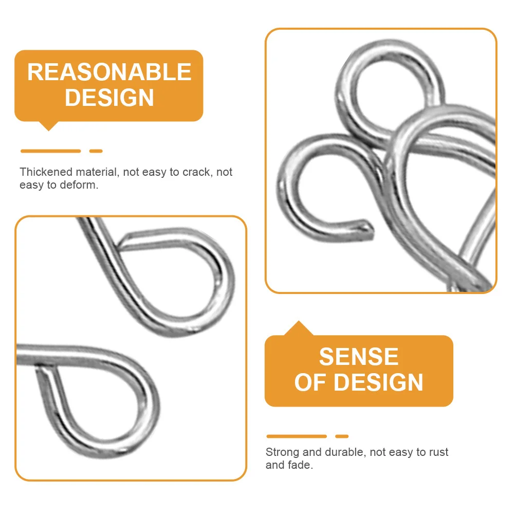 

100pcs Invisible Closure Metal Thickened Rustproof For Bra Dress Skirt Sewing Diy Clothing Repair Fasteners