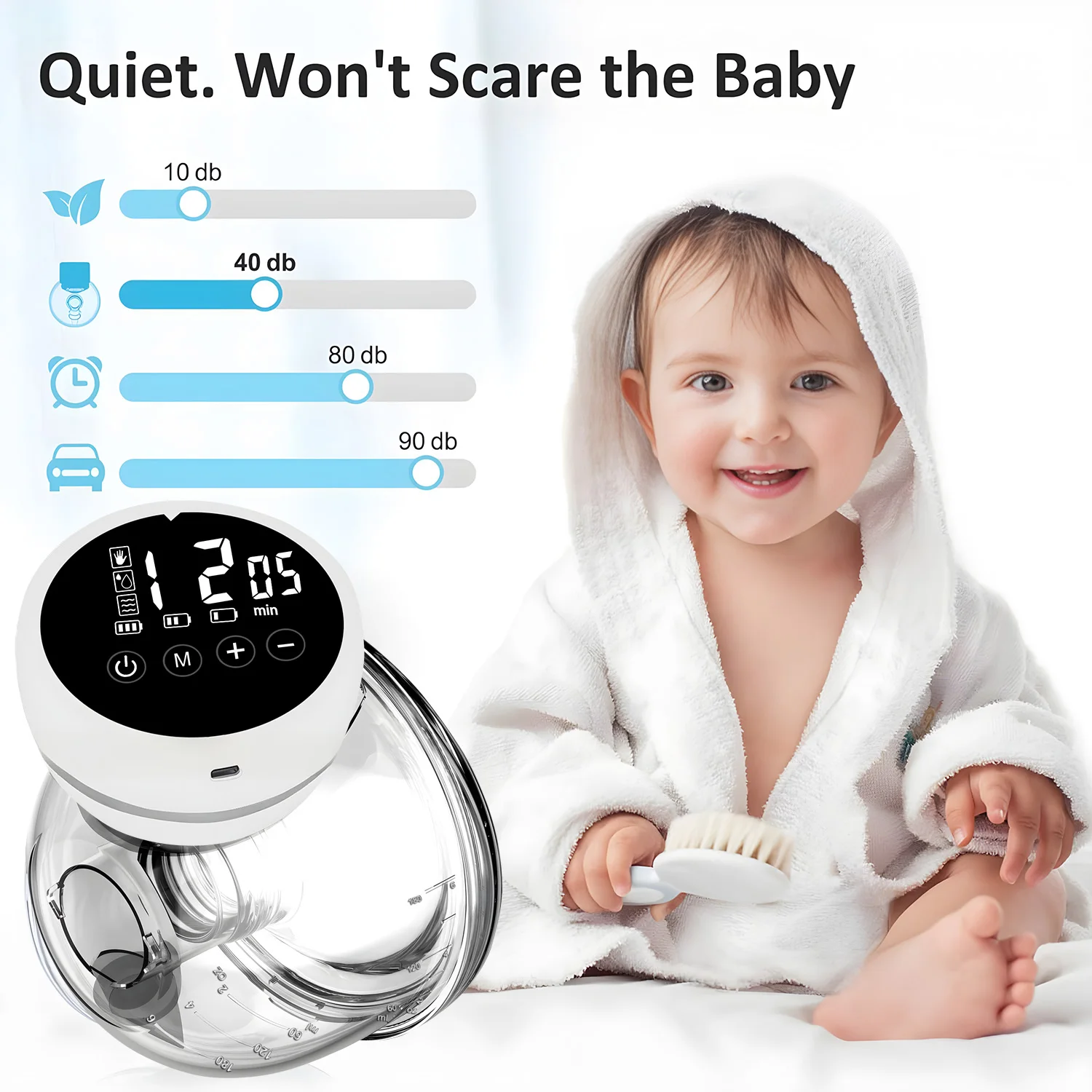 Wearable Intelligent Sucker Silent High Suction Electric Breast Sucker USB Charging Is A Must-have for Traveling Accessories