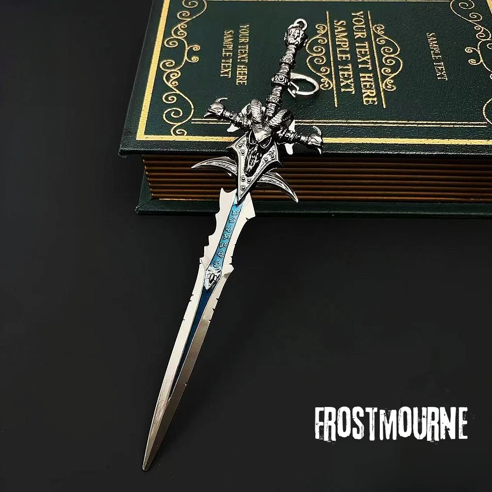 Réplica de la Espada Frostmourne, Cuchillo Decorativo sin Afilar, Modelo de Accesorio de Videojuego y Animación, Artesanía Coleccionable, Regalo para Adolescentes, Decoración de Escritorio