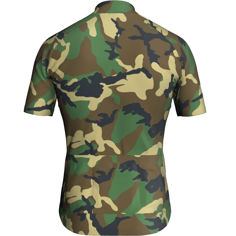 Stock Camo Bike Jersey Cycling Ciclismo Short Sleeves Bicycle Shirt Moto Kits Downhill Summer Top Outdoor Camping Sport Clothing