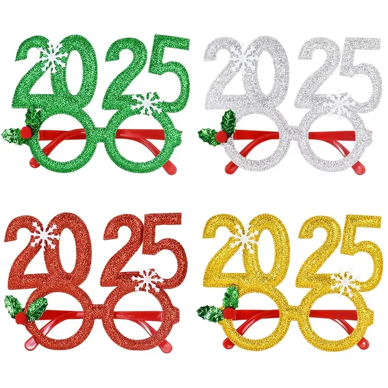 2025 New Year Creative Digit Christmas Glasses Party Decoration New Year's Eve Photography Props Supplies Child Gifts