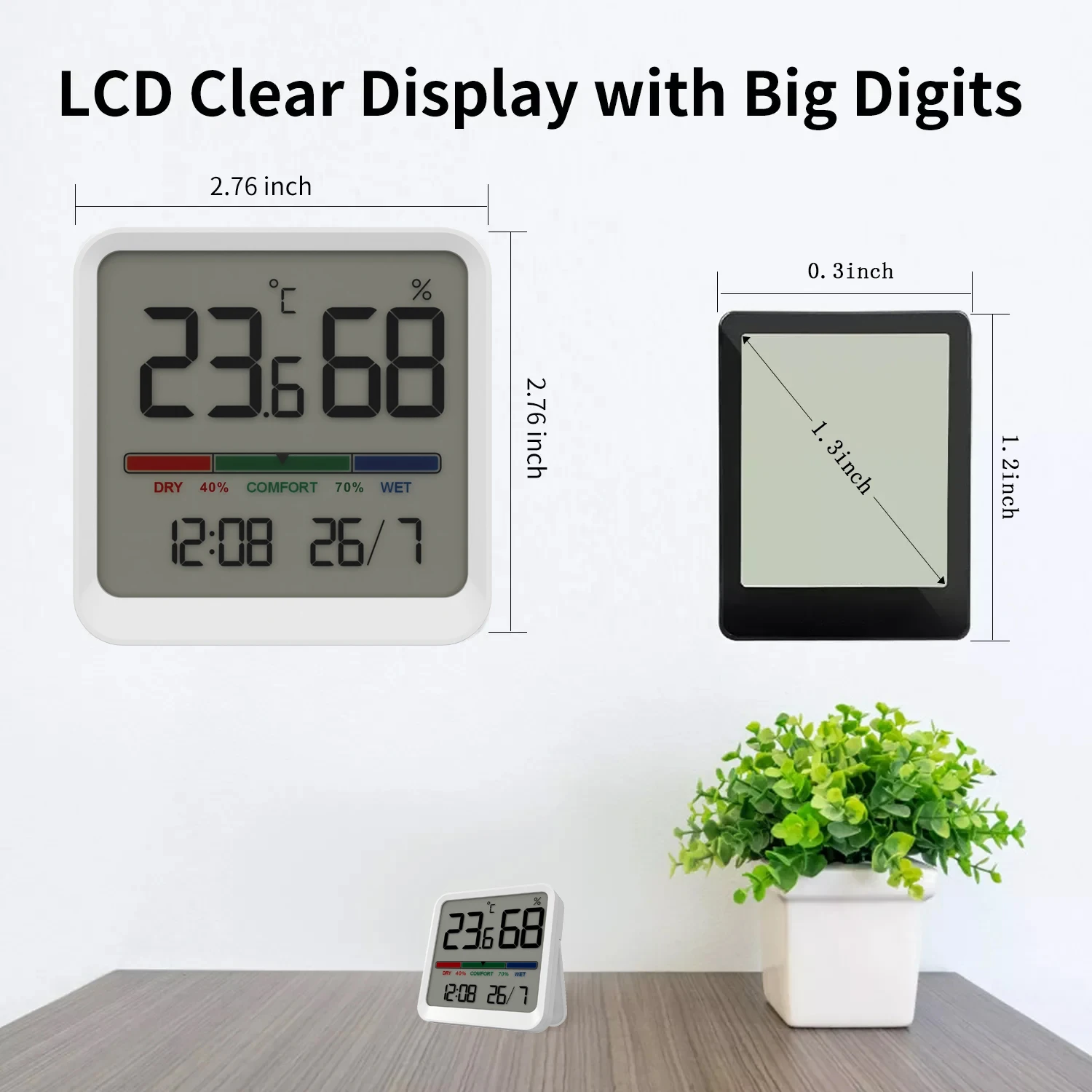 Digital Home Indoor Temperature Humidity Meter LCD Digital Thermometer Hygrometer Sensor Gauge Weather Station