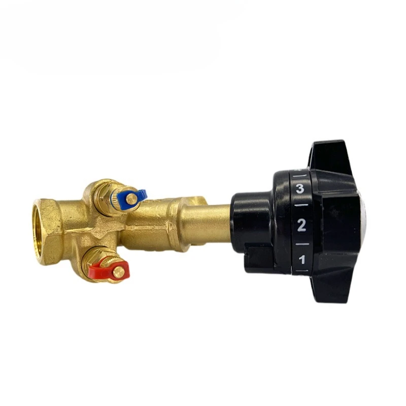 Double position balance valve brass HVAC valve static adjustment hot and cold water switch SP15F-25T