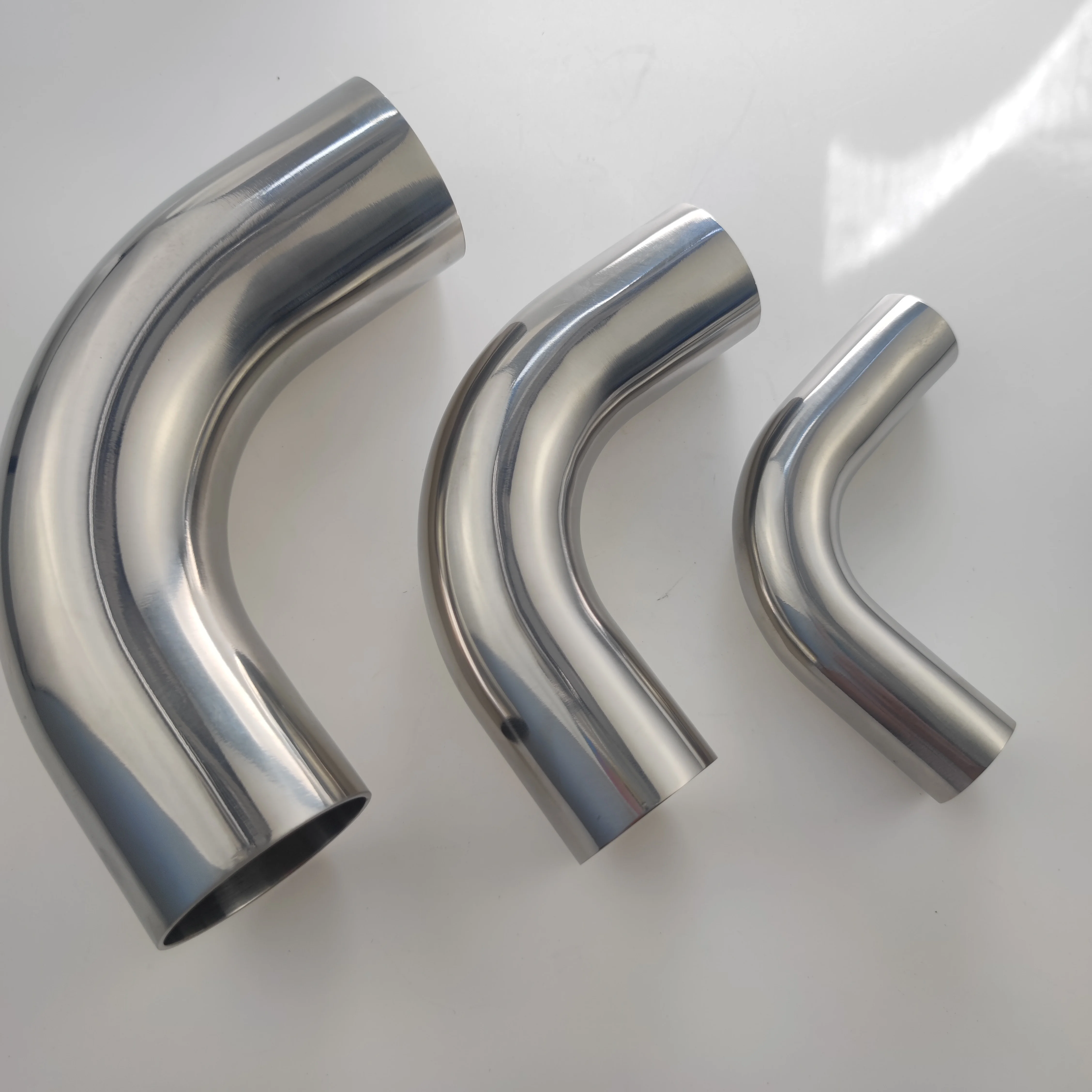 EP/BA 등급 스테인리스 스틸 엘보 티 감속기, 전해 연마 3A 연장 용접, BPE 표준 316L 자동 용접