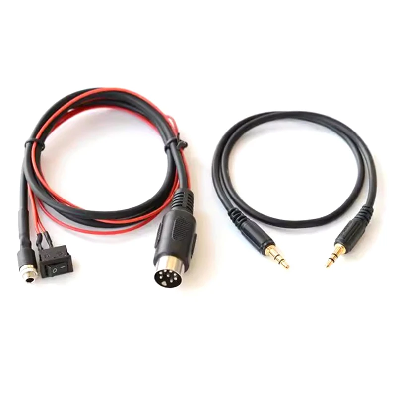 Car AUX Audio Cable 8 Pin Female+Male Cable For Nissan Teana JK230 JM230 JK200 2004-2008